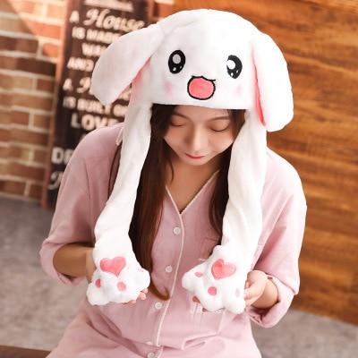 Image of Little Bumper Girls Clothes rabbit white / United States / 30x50cm Girls Animal Jumping Ear Hats