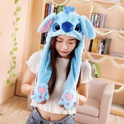 Little Bumper Girls Clothes Stitch blue / United States / 30x50cm Girls Animal Jumping Ear Hats