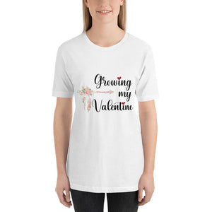 Little Bumper Girls Clothes White / XS Growing My Valentine Short-Sleeve Unisex T-Shirt