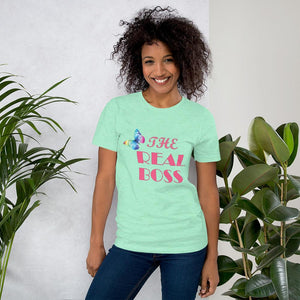Little Bumper Heather Mint / S The Real Boss Short-Sleeve Unisex T-Shirt