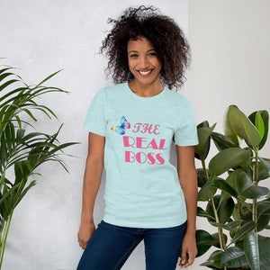 Little Bumper Heather Prism Ice Blue / S The Real Boss Short-Sleeve Unisex T-Shirt