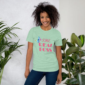 Little Bumper Heather Prism Mint / S The Real Boss Short-Sleeve Unisex T-Shirt