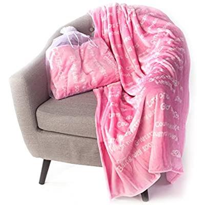 Image of Little Bumper Home & Garden - Home Decor Healing Thoughts Fleece Blanket (Pink)
