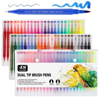 Image of Little Bumper Kids & Babies - Boy's Accessories 48 Colors / United States Watercolors Brush Pen Art Markers