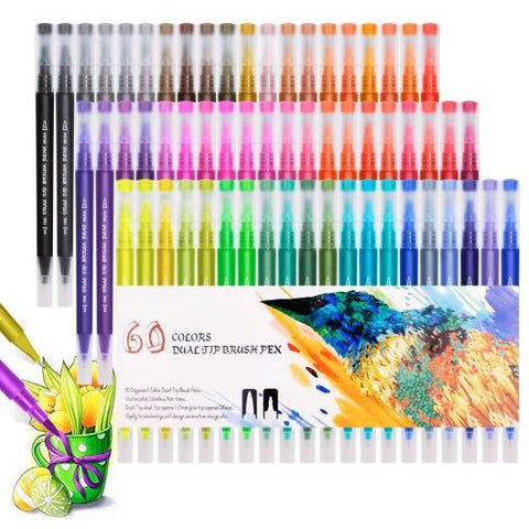 Image of Little Bumper Kids & Babies - Boy's Accessories 60 Colors / United States Watercolors Brush Pen Art Markers