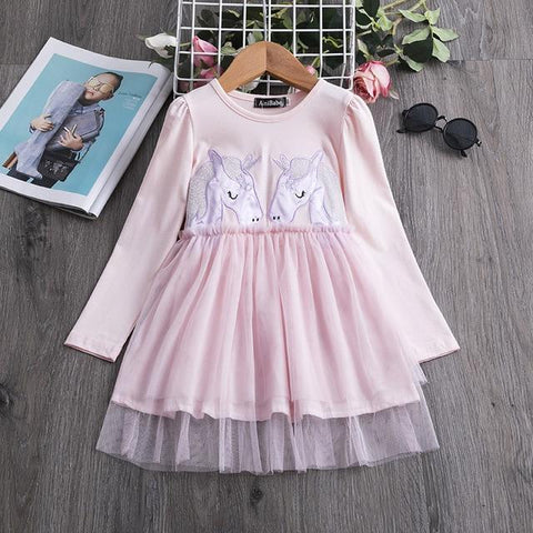 Image of Little Bumper Kids & Babies - Mother & Kids - Girls' Clothing 6 / 3T Bowknot Belt Polka Dots Long Sleeve Dress