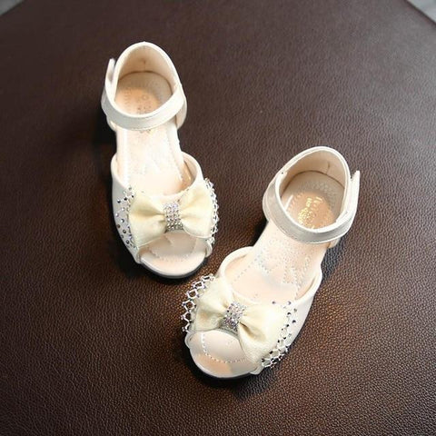 Image of Little Bumper Kids Shoes Beige / 27 / United States Soft Leather  Round Toe Flat Rubber Shoes
