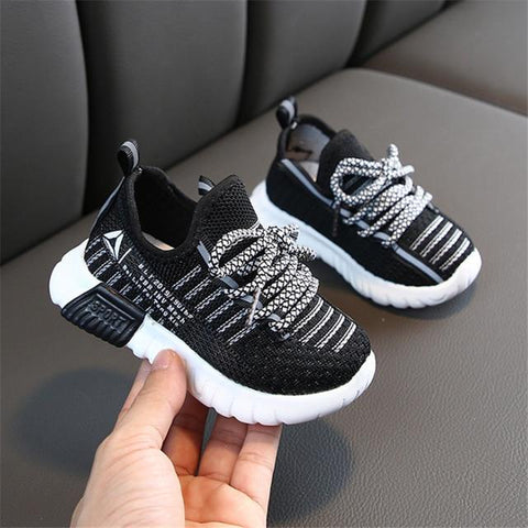 Image of Little Bumper Kids Shoes Black / 24 (Insole 15CM) Breathable Children's Non-slip Soft Sneakers