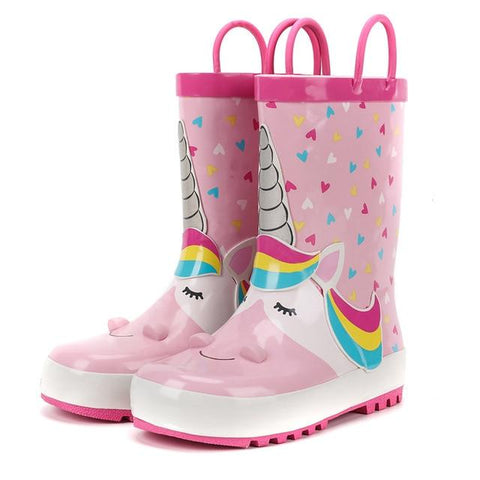 Image of Little Bumper Kids Shoes Colorful Unicorn / 9 / United States Cute Unicorn Printed Rain Boots