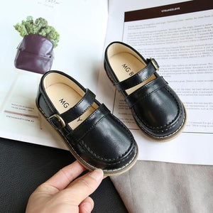 Little Bumper Kids Shoes Dark Grey / 21 / United States Soft Leather  Round Toe Flat Rubber Shoes