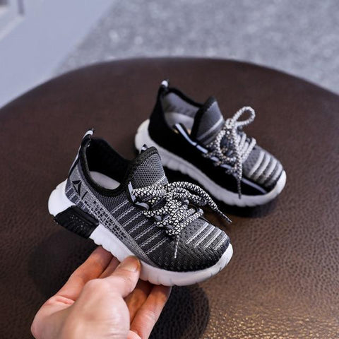 Image of Little Bumper Kids Shoes Gray / 21 (Insole 13.5CM) Breathable Children's Non-slip Soft Sneakers