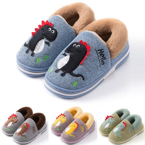 Little Bumper Kids Shoes Indoor Dinosaur Flock Warm  Shoes