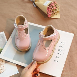 Little Bumper Kids Shoes Pink 2 / 24 / United States Soft Leather  Round Toe Flat Rubber Shoes