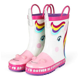 Little Bumper Kids Shoes Pride Unicorn / 13 / United States Cute Unicorn Printed Rain Boots