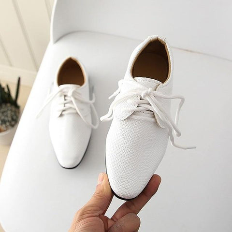 Image of Little Bumper Kids Shoes White / 30 / United States Leather Casual Shoes for School Children