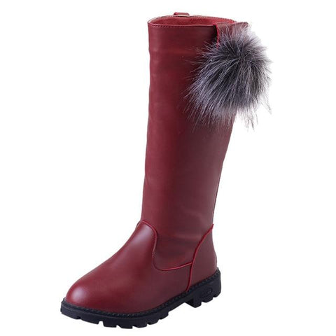 Image of Little Bumper Kids Shoes Wine red / 34 / United States Mid-Calf Leather Boots