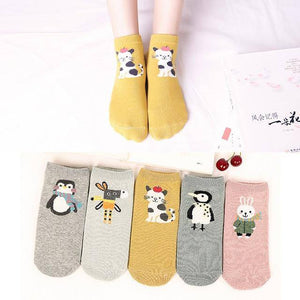 Little Bumper Kids Socks XG22 / 5Pairs(for6-12years) / United States Kids Soft Cotton Seamless Ankle Socks - 5 Pairs