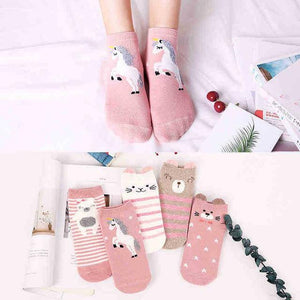 Little Bumper Kids Socks XG23 / 5Pairs(for6-12years) / United States Kids Soft Cotton Seamless Ankle Socks - 5 Pairs