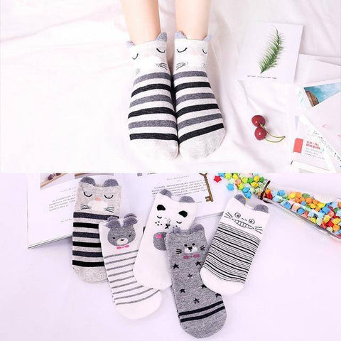 Little Bumper Kids Socks XG30 / 5Pairs(for6-12years) / United States Kids Soft Cotton Seamless Ankle Socks - 5 Pairs