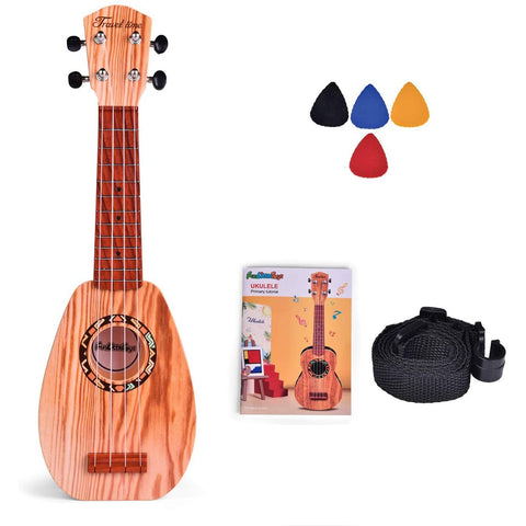 Image of Little Bumper Kids Toys 17" Burlywood Ukulele Musical Instrument for Kids with Tutorial