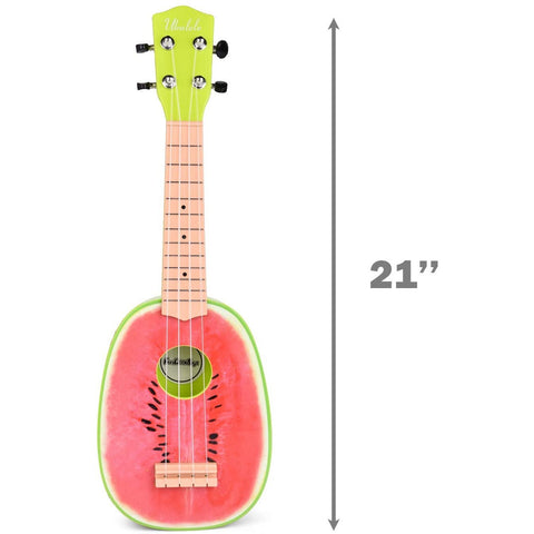 Image of Little Bumper Kids Toys 21" Watermelon Ukulele Toy for Boys & Girls with Tutorial