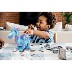 Little Bumper Kids Toys Blue Dragon Plush Coin Bank Toy