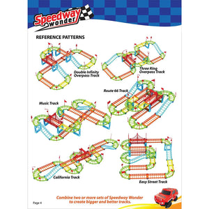 Little Bumper Kids Toys Speedway Wonder 92 Piece Car Track Toys