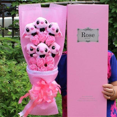 Image of Little Bumper Kids Toys without box / Pink / United States VIP Cartoon Bouquet Plush Toys