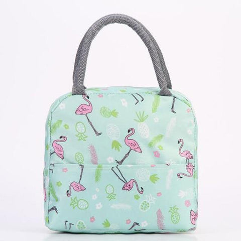 Image of Little Bumper Kitchen Dining Green Printed Portable Cooler Insulated Lunch Box