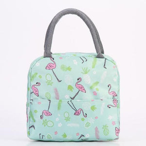 Little Bumper Kitchen Dining Green Printed Portable Cooler Insulated Lunch Box