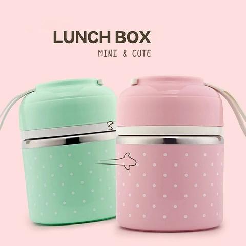 Image of Little Bumper Kitchen Dining Kids Portable Stainless Steel Bento Box