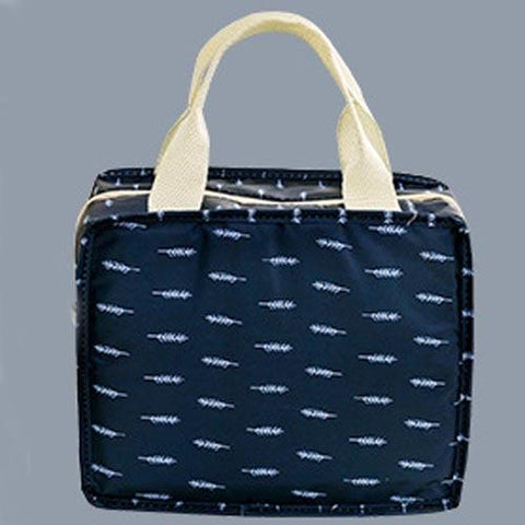 Image of Little Bumper Kitchen Dining Navy Blue 01 Printed Portable Cooler Insulated Lunch Box