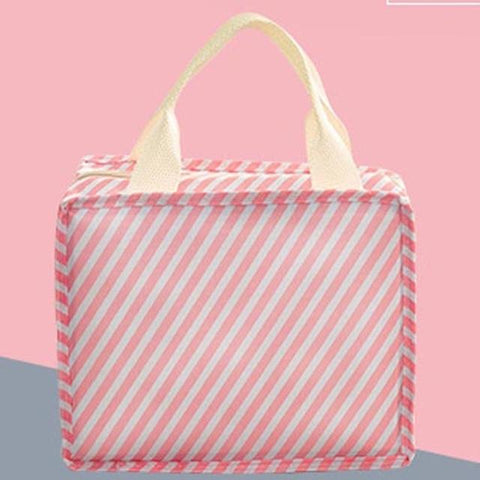 Image of Little Bumper Kitchen Dining Pink 02 Printed Portable Cooler Insulated Lunch Box