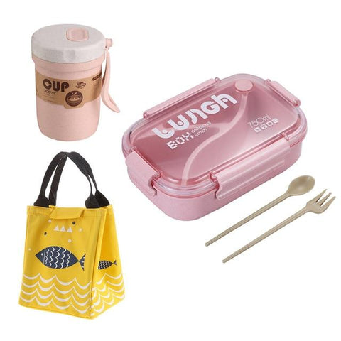 Little Bumper Kitchen Dining Pink-Set-1 / United States Bento Box Storage Container with Soup Cup Set (Available Individually)