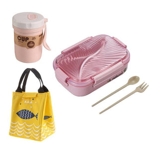 Little Bumper Kitchen Dining Pink-Set-2 / United States Bento Box Storage Container with Soup Cup Set (Available Individually)