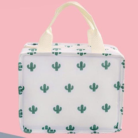 Little Bumper Kitchen Dining white Printed Portable Cooler Insulated Lunch Box