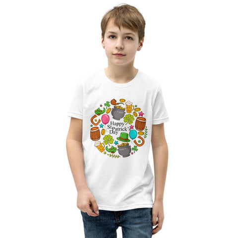 Little Bumper M Happy St. Patrick's Day Youth Short Sleeve T-Shirt