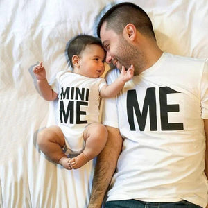 Little Bumper Matching Sets Daddy T Shirt and Baby Cotton Romper