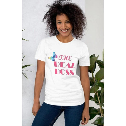 Little Bumper Matching Sets XS / White / Womans "The Boss" & "The Real Boss" Matching Couples Tees