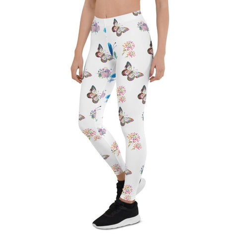 Image of Little Bumper Mommies Clothes Floral Butterfly Leggings
