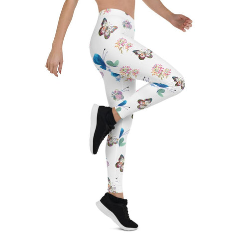 Image of Little Bumper Mommies Clothes Floral Butterfly Leggings