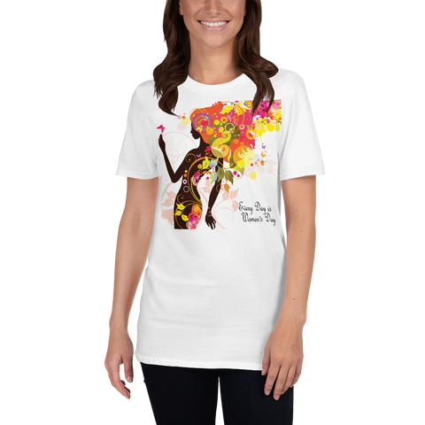 Image of Little Bumper Mommies Clothes S / WHITE "Every Day Is Women's Day"  Short-Sleeve Unisex T-Shirt