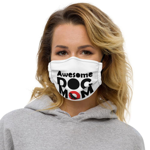 Image of Little Bumper Mommy Clothes Awesome Dog Mom Premium face mask