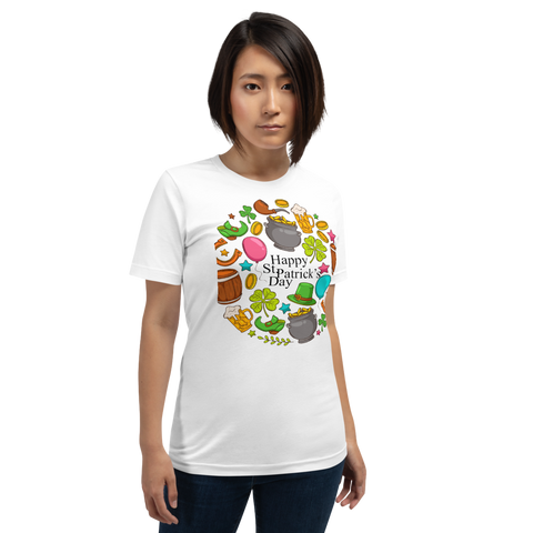 Image of Little Bumper Mommy Clothes "Happy St. Patrick's Day" Short-Sleeve Unisex T-Shirt