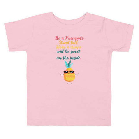 Image of Little Bumper Toddler Tee Be A Pineapple Wear Crown Be Sweet Toddler Tee