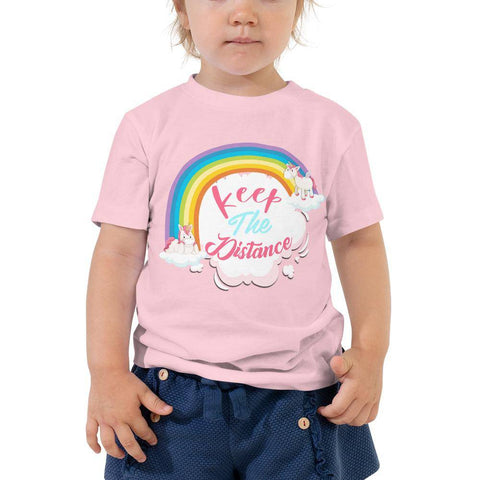 Image of Little Bumper Toddler Tee Pink / 2T Keep the Distance Toddler Tee