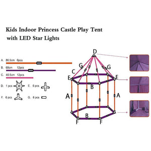 Kids Indoor/Outdoor Princess Castle & Play Tent