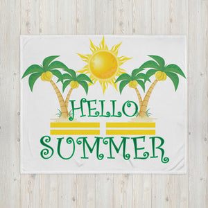 Hello Summer Throw Blanket