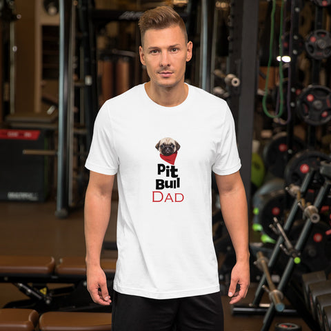 Image of Pit Bull Dad Short-Sleeve Unisex T-Shirt
